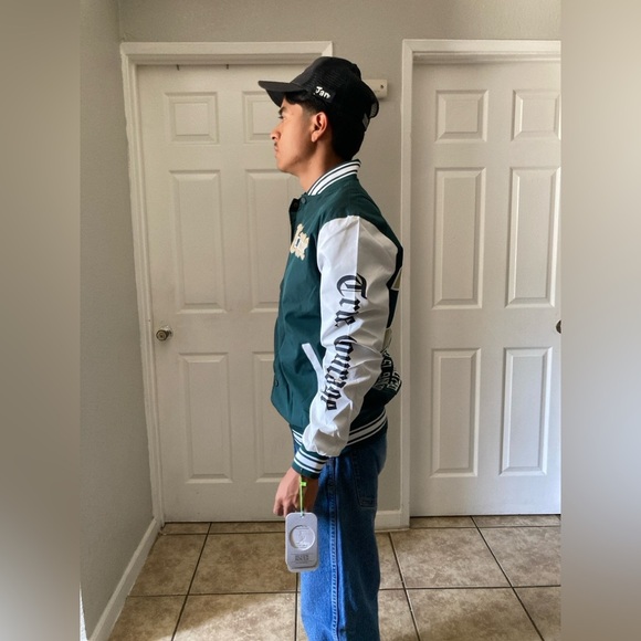 Seven Souls Jacket Varsity Men's Size Large White Black Patched 24 - Picture 4 of 7